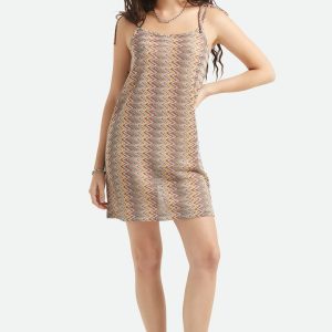 The Cabana Mesh Tunic Dress - Multi Color Zigzag