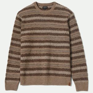 Midnight Crew Sweater - Multi Neutral Stripe