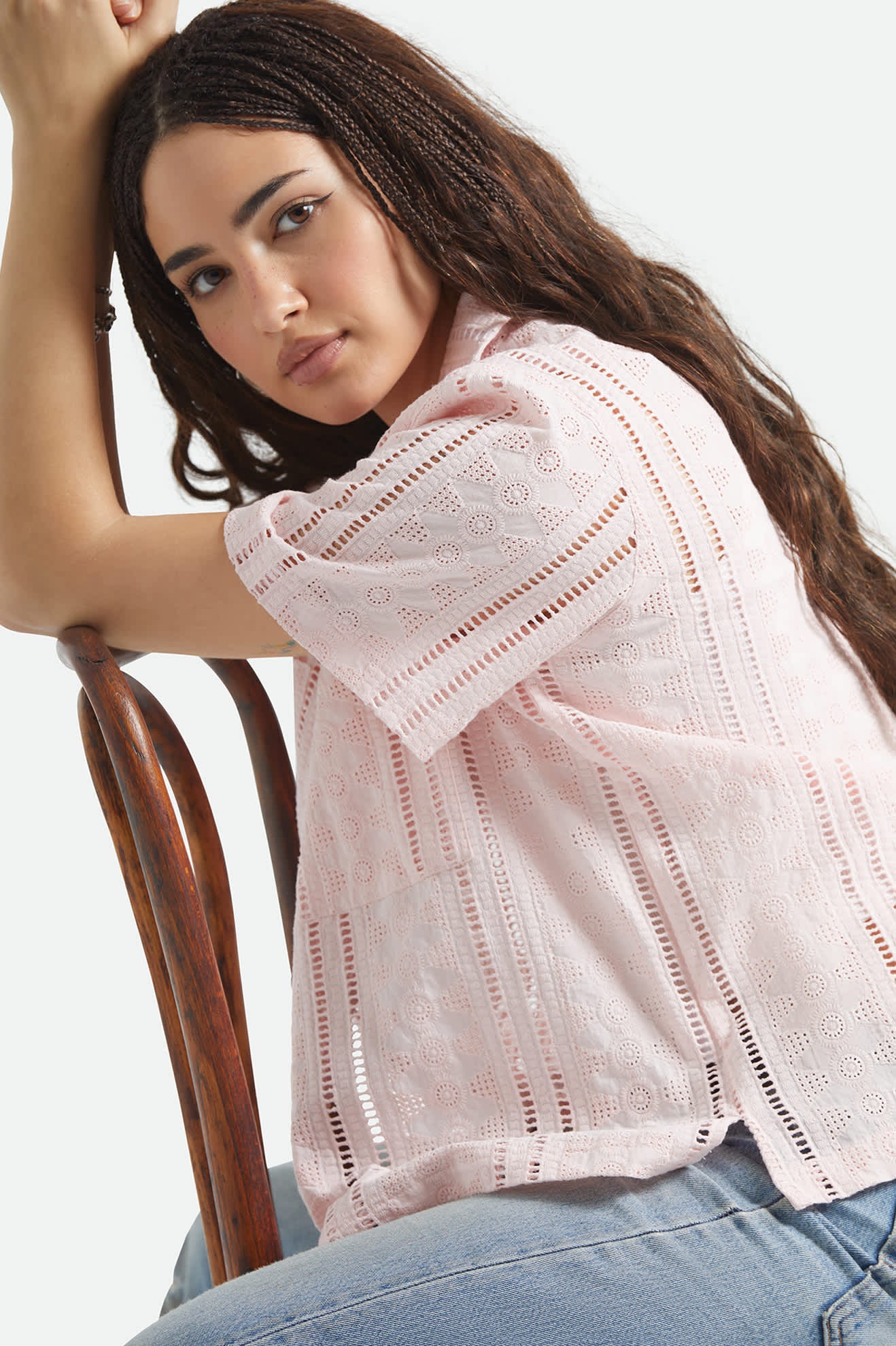 Paradise Lounge Short Sleeve Shirt - Chalk Pink - Image 4
