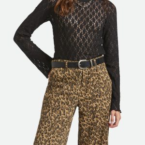 Dolly Slim L/S Knit T-Shirt - Black