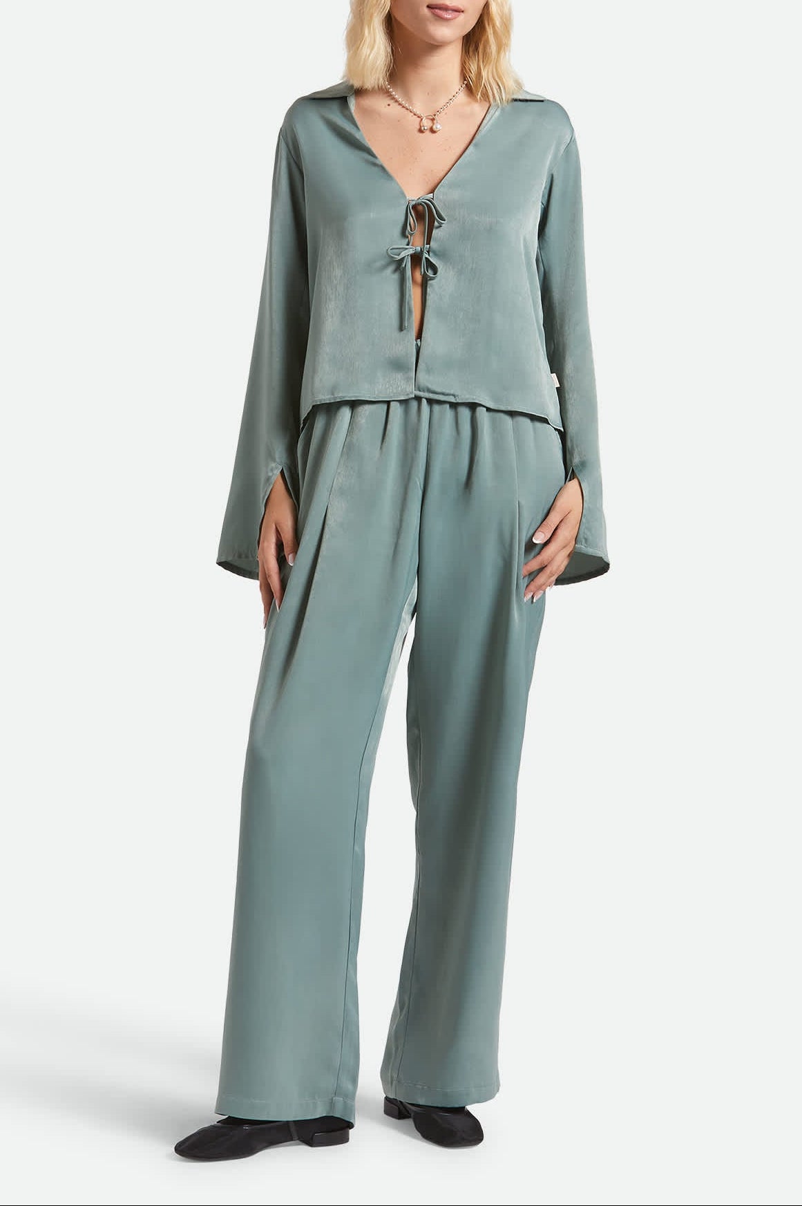 Soho Silky Top - Blue Green Shine - Image 5