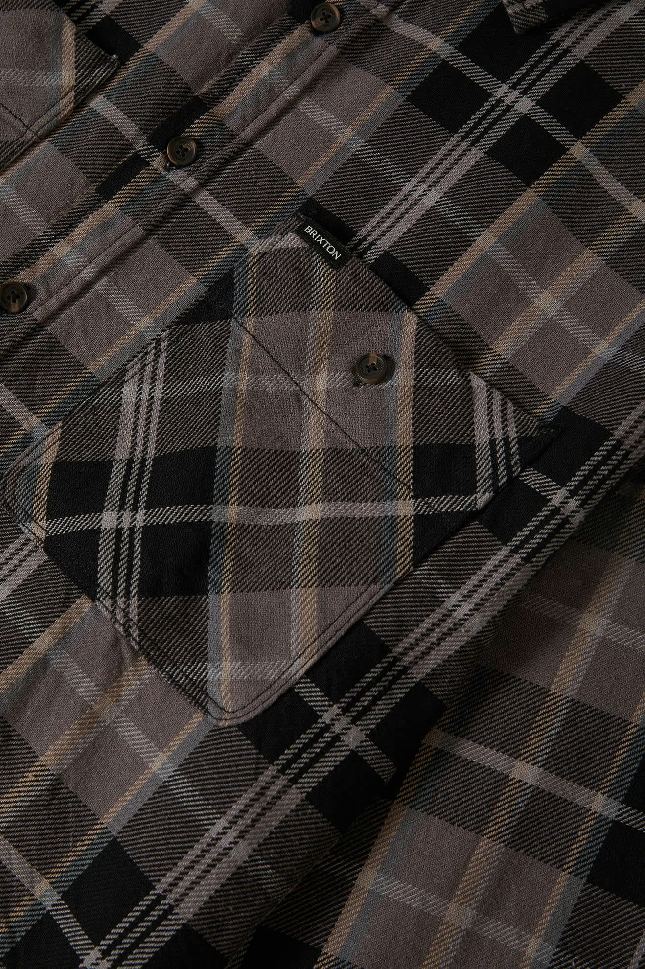Vintage Wash Flannel - Black/Charcoal Beige/Slate - Image 5