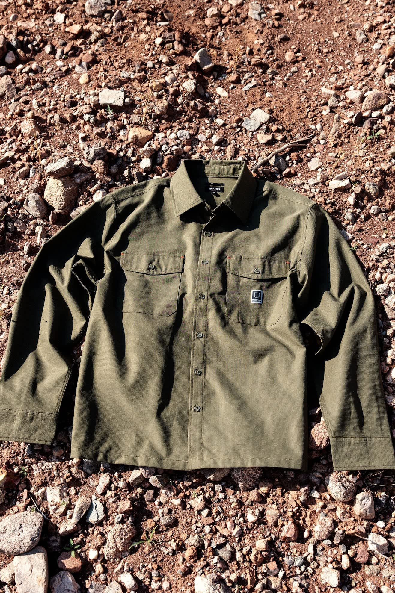 Journey Lightweight Long Sleeve Shirt - Dark Olive - Image 11