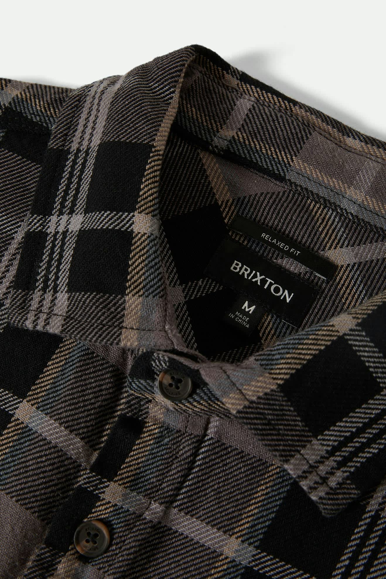Vintage Wash Flannel - Black/Charcoal Beige/Slate - Image 4
