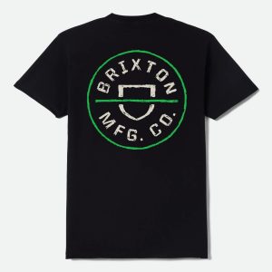 Crest II Short Sleeve T-Shirt - Black/Stone/Green