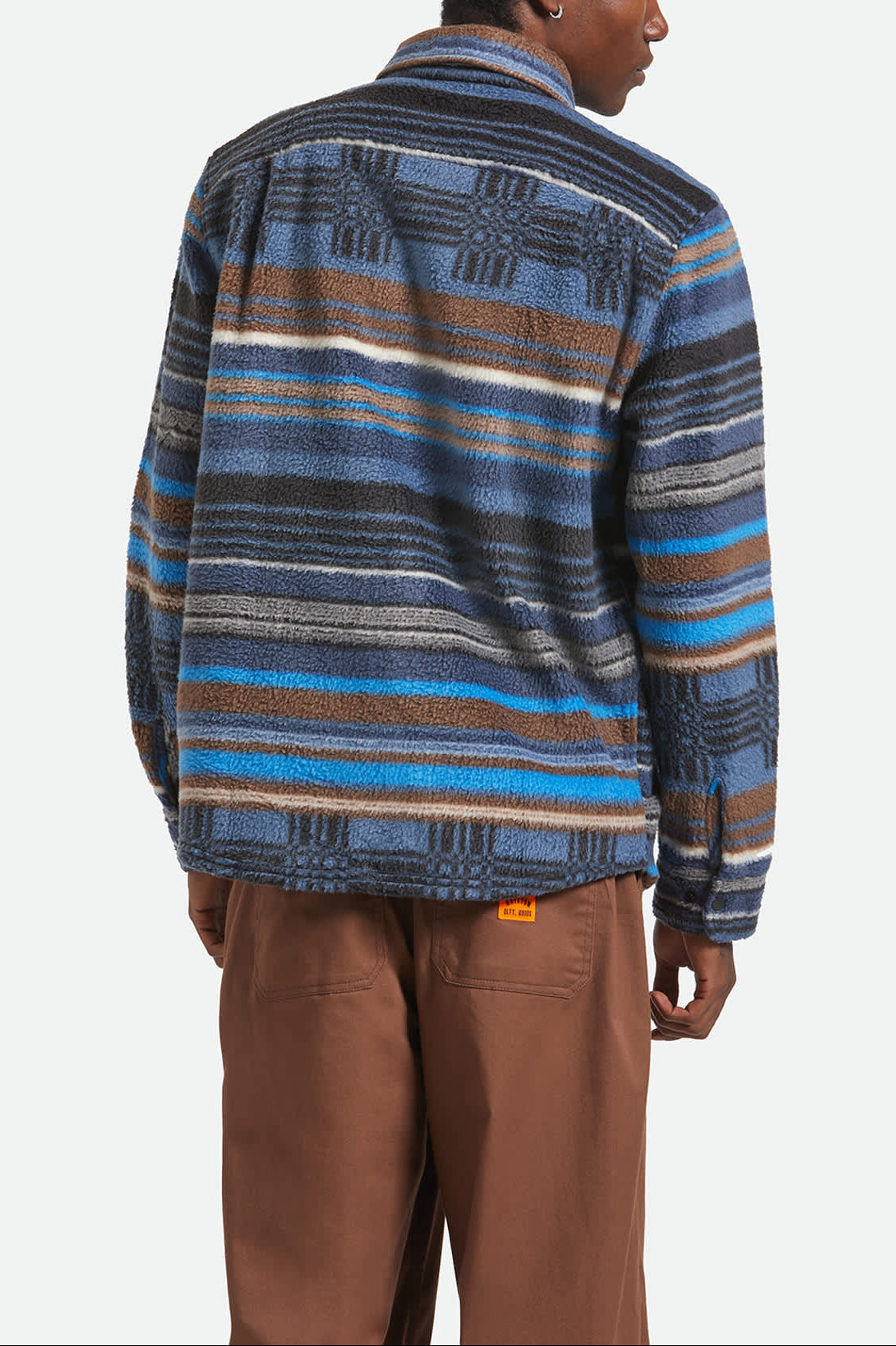 Bowery Arctic Stretch Fleece - Mood Indigo Blanket Stripe - Image 3
