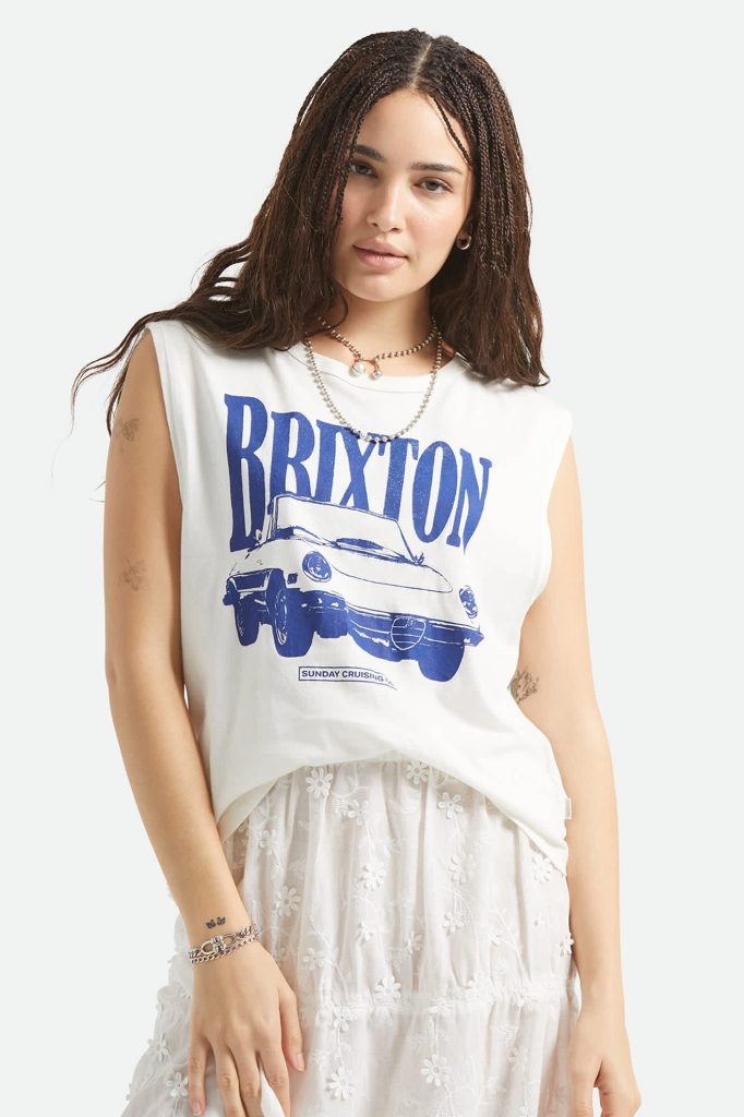 Sunday Cruising Club Muscle Tank - Vintage White