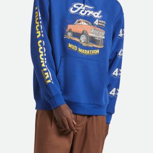 Ford Mud Marathon Relaxed Fleece Hoodie - Ford Blue