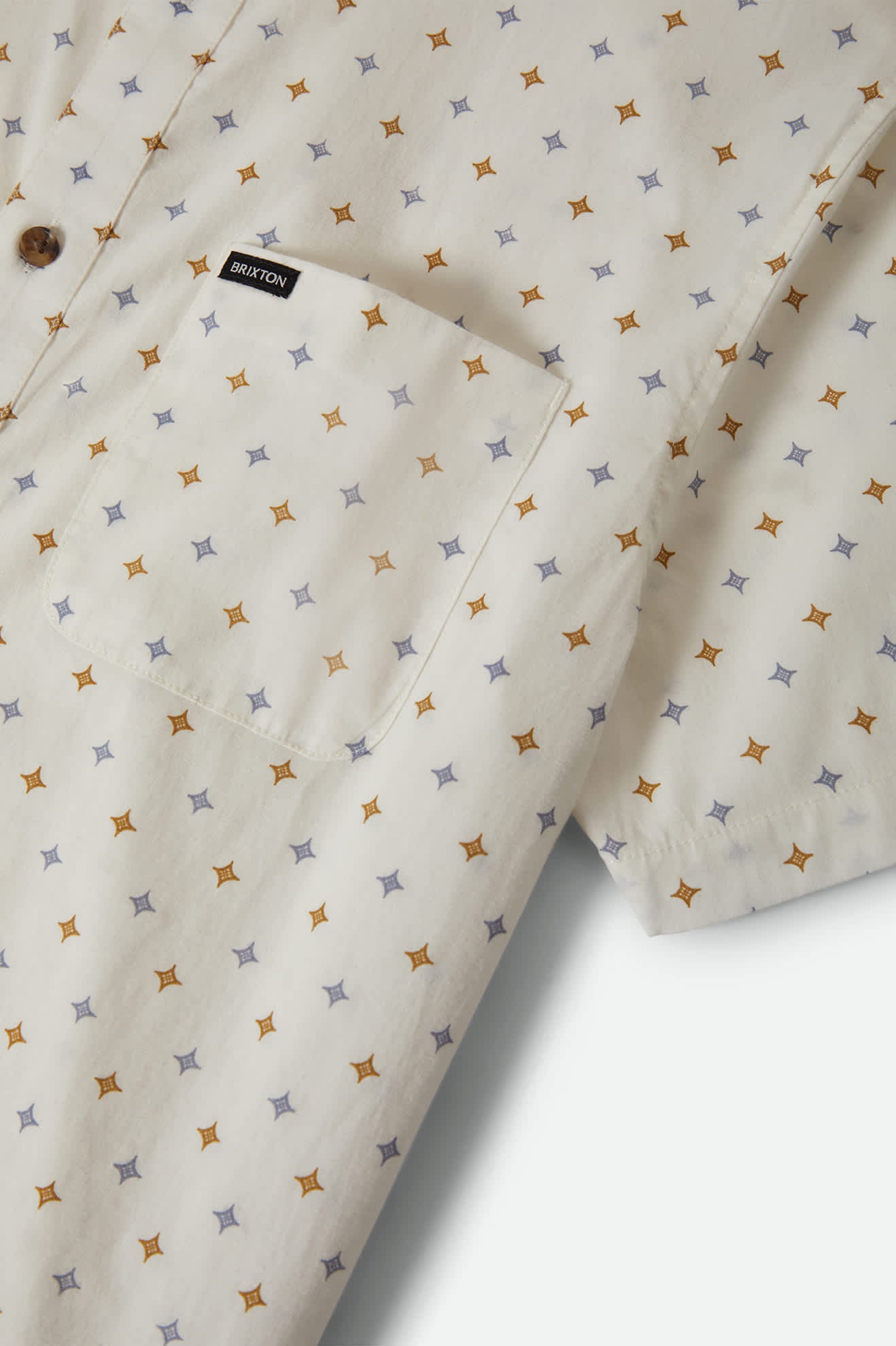 Charter Print Short Sleeve Shirt - Off White/Multi Diamond Tile - Image 7