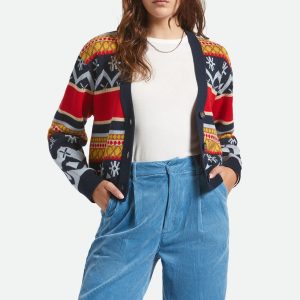 Winter Racing Cardigan - Multi Racing Stripe