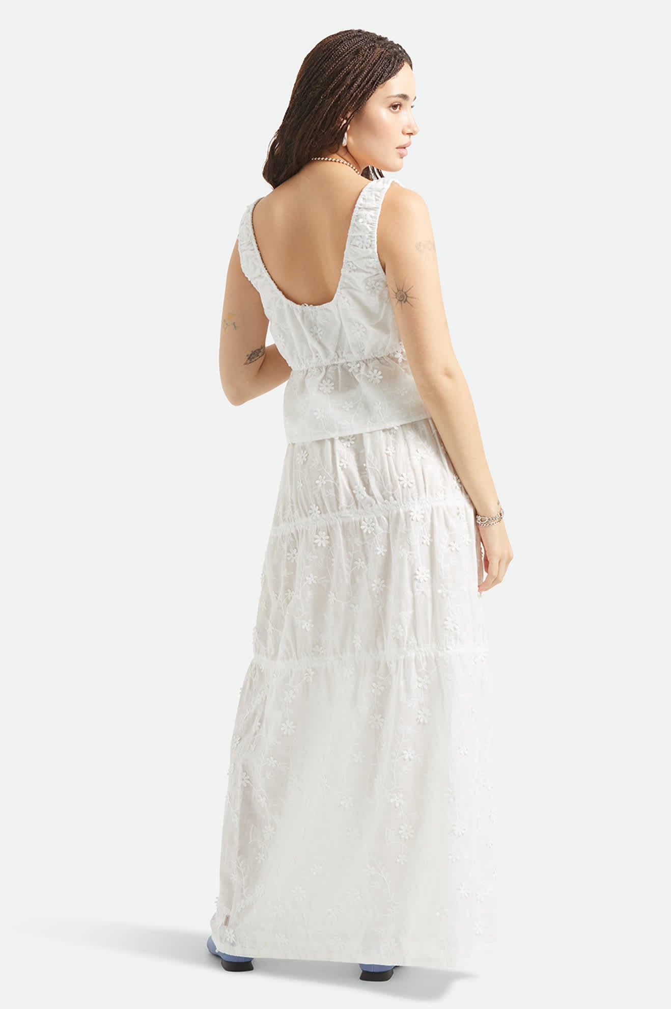 The Abigail Tie Top - Off White Floral - Image 4