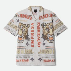 Getaway Short Sleeve Camp Collar Shirt - Lost In Reality Print