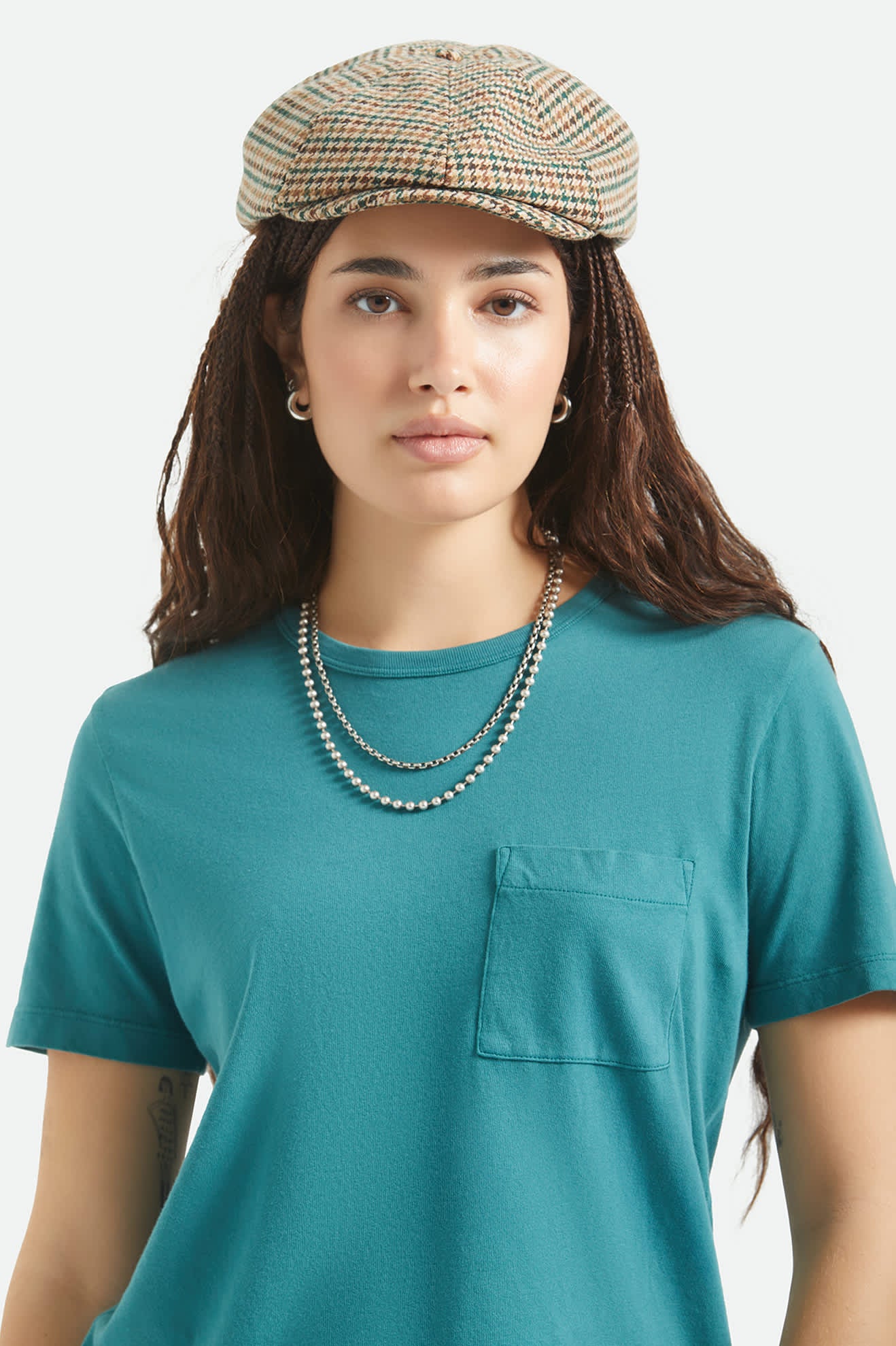 Brood Newsboy Cap - Dusted Ochre/Khaki/Verdant Green - Image 2