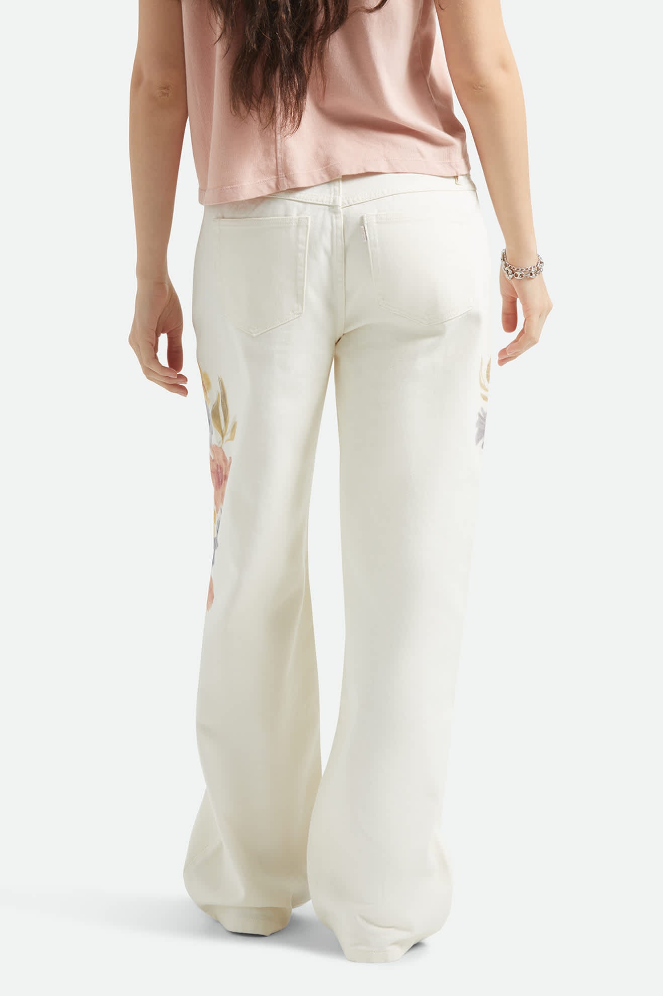The Chloe 5-Pocket Pant - Off White Floral Burst - Image 5