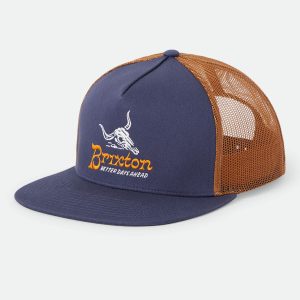 Barren Netplus Trucker Hat - Navy/Brown Sugar